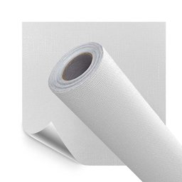 Papel de Parede Adesivo Lavavel Texturizado Linho Branco Fosco 500x60cm - 1