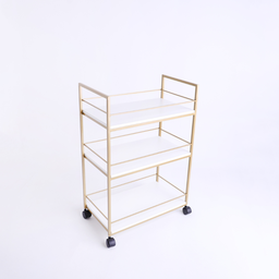Carrinho de Bebidas Barzinho Adega Estilo Industrial Dourado - 7