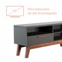 Ver imagem 5 de Rack para Tv 55 Polegadas Lín 1 Porta - Preto Fosco