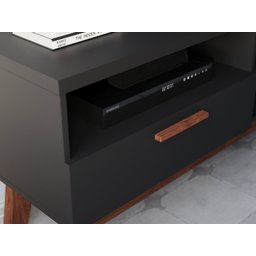 Rack para Tv 55 Polegadas Lín 1 Porta - Preto Fosco - 8