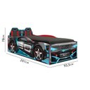Ver imagem 4 de Bicama Infantil Carro Tornado Fun Preto Azul Pura Magia