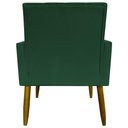Ver imagem 3 de Kit 12 Poltronas Decorativas Mari Pé Palito Castanho - Verde Suede