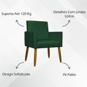 Ver imagem 5 de Kit 12 Poltronas Decorativas Mari Pé Palito Castanho - Verde Suede