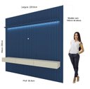 Ver imagem 4 de Rack com Painel para TV até 90 Polegadas 100% MDF Ripado com LED 250CMX228,8cm Nobre Azul
