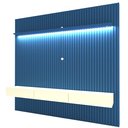 Ver imagem 3 de Rack com Painel para TV até 90 Polegadas 100% MDF Ripado com LED 250CMX228,8cm Nobre Azul