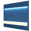 Ver imagem 1 de Rack com Painel Ripado para TV até 90 Polegadas com LED 100% MDF 228,8cmx250cm 3 Gavetas