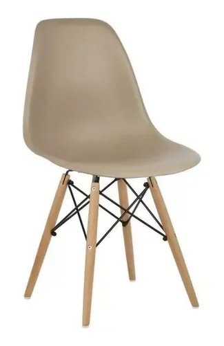 Kit 4 Cadeiras Charles Eames Wood Design Eiffel varias cores Cor: Marrom Macarrom - 2