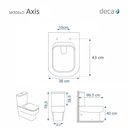 Ver imagem 3 de Assento Sanitário Poliéster Axis Branco para vaso Deca 1.6gpf 6lpf