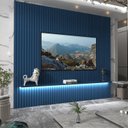Ver imagem 1 de Painel Ripado para TV até 90 Polegadas 100% MDF com LED 230CMX250CM Nobre Azul