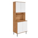 Ver imagem 1 de Paneleiro de Cozinha Nina 80cm 4 Portas Amêndoa e Branco
