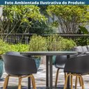 Ver imagem 5 de Kit 4 Cadeiras Toledo Fratini Assento em Polipropileno Preto Base Aço Acabamento Idêntico Á