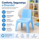 Ver imagem 3 de Cadeira Poltrona Infantil Azul Plastico Reforcado Empilhavel Crianca Quarto Escola Brinquedoteca