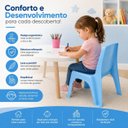 Ver imagem 7 de Cadeira Poltrona Infantil Azul Plastico Reforcado Empilhavel Crianca Quarto Escola Brinquedoteca