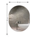 Ver imagem 2 de Espelho Oval Decorativo Vidro Lapidado Banheiro Quarto Sala 50 X 40 Cm