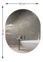 Ver imagem 2 de Espelho Oval Decorativo Vidro Lapidado Banheiro Quarto Sala 50 X 40 Cm