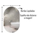 Ver imagem 3 de Espelho Oval Decorativo Vidro Lapidado Banheiro Quarto Sala 50 X 40 Cm