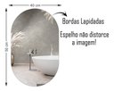 Ver imagem 3 de Espelho Oval Decorativo Vidro Lapidado Banheiro Quarto Sala 50 X 40 Cm