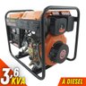 Gerador de Energia À Diesel Portátil Vulcan Seletor Manual 3,6kva Bifásico Bivolt 127v/220v 3,6kw - 1