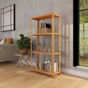 Ver imagem 3 de Estante com Estrutura Metálica com 4 Prateleiras Espresso Móveis