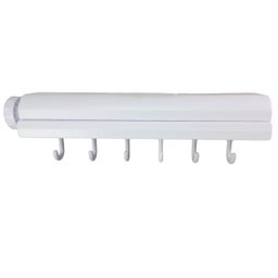 Varal Retratil de Parede 6 Ganchos 5 Cordas Ajustavel Extensivel Secador de Roupa Lavanderia Casa Ap - 19