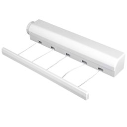Varal Retratil de Parede 6 Ganchos 5 Cordas Ajustavel Extensivel Secador de Roupa Lavanderia Casa Ap - 13