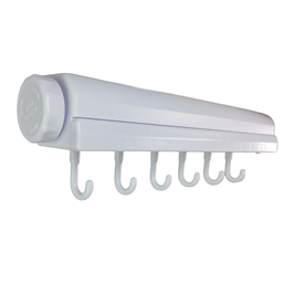 Varal Retratil de Parede 6 Ganchos 5 Cordas Ajustavel Extensivel Secador de Roupa Lavanderia Casa Ap - 18