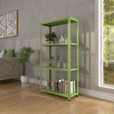 Ver imagem 3 de Estante com Estrutura Metálica com 4 Prateleiras Espresso Móveis