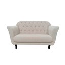 Ver imagem 4 de Kit Namoradeira + 2 Poltronas Decorativa Dália Linho Bege Pés Madeira