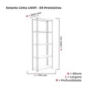 Ver imagem 4 de Estante com Estrutura Metálica com 5 Prateleiras Espresso Móveis