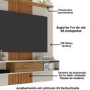Ver imagem 5 de Painel Suspenso Tv 60 Pol 150 Cm Leme Cinamomo Off White Bechara