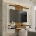 Ver imagem 6 de Painel Suspenso Tv 60 Pol 150 Cm Leme Cinamomo Off White Bechara