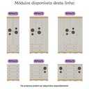 Ver imagem 6 de Cômoda Infantil 125cm 2 Portas com Vidro e 4 Gavetas Sonho Multimóveis Mp4475 Madeirado-off White