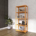 Ver imagem 3 de Estante com Estrutura Metálica com 5 Prateleiras Espresso Móveis