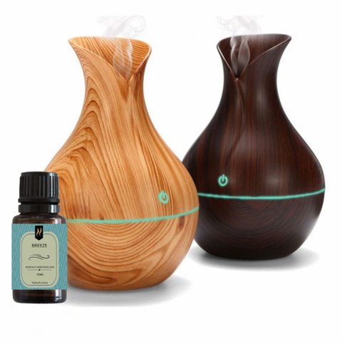 Kit Aromatizador Elétrico + Essência Escolha Cor e Essência:lavanda/madeira Clara