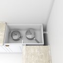 Ver imagem 7 de Balcão Canto Reto com Tampo 1 Porta Americana Henn - Branco Hp Fosco/calcare