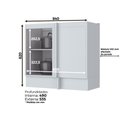 Ver imagem 2 de Balcão Canto Reto com Tampo 1 Porta Americana Henn - Branco Hp Fosco/calcare