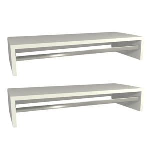 Kit 2 Cabideiros de Parede Suspenso 60x25x11,5 Branco