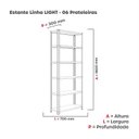 Ver imagem 4 de Estante com Estrutura Metálica com 6 Prateleiras Espresso Móveis