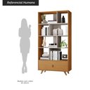 Ver imagem 4 de Estante de Escritório com 1 Gaveta e 8 Nichos Retrô 91cm Multimóveis Crjcm-EST002 Off White/