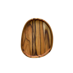 Tábua Flora Orgânica 5 para Servir e Frios com Rebaixo - Madeira de Teca 2x17x21cm - 1