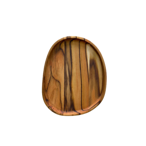 Tábua Flora Orgânica 5 para Servir e Frios com Rebaixo - Madeira de Teca 2x17x21cm