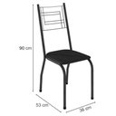 Ver imagem 3 de Mesa de Jantar Ambiente Bruna 100x60 Cm com Granito Ocre Itabira com 4 Cadeiras 063 Preto -