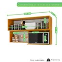 Ver imagem 4 de Armário Aéreo para Cozinha Porta Microondas 100% Mdf Paloma