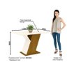 Mesa De Jantar Tampo Em Mdf 120cm Zuri Casa 812 Nature Off White - 8