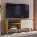 Ver imagem 1 de Rack para Tv até 50 Polegadas Madri com 1 Portas Nature/off White Peternella