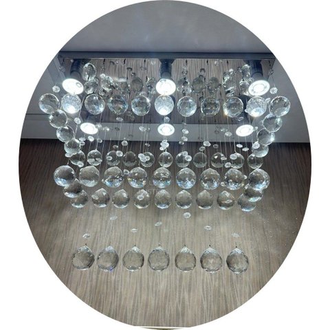 Lustre Plafon de Cristal Legítimo K9 para Sala de Jantar