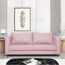 Ver imagem 7 de Sofá 2 Lugares Lisboa Suede Rosa Bebê