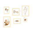 Ver imagem 1 de Quadros Placas MDF 6mm Quarto Sala Deus Religioso 6un 29x20