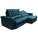 Ver mais imagens de Sofá Retrátil e Reclinável 2,35m Molas Ensacadas Cama Inbox Big Space com Bordado 3d Velusoft
