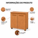 Ver mais imagens de Balcão para Cooktop 4 Bocas 2 Portas com Tampo em MDF Fox Espresso Móveis